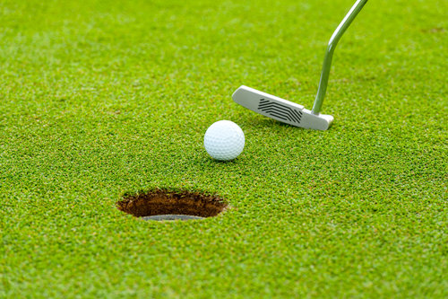 golf club and hole